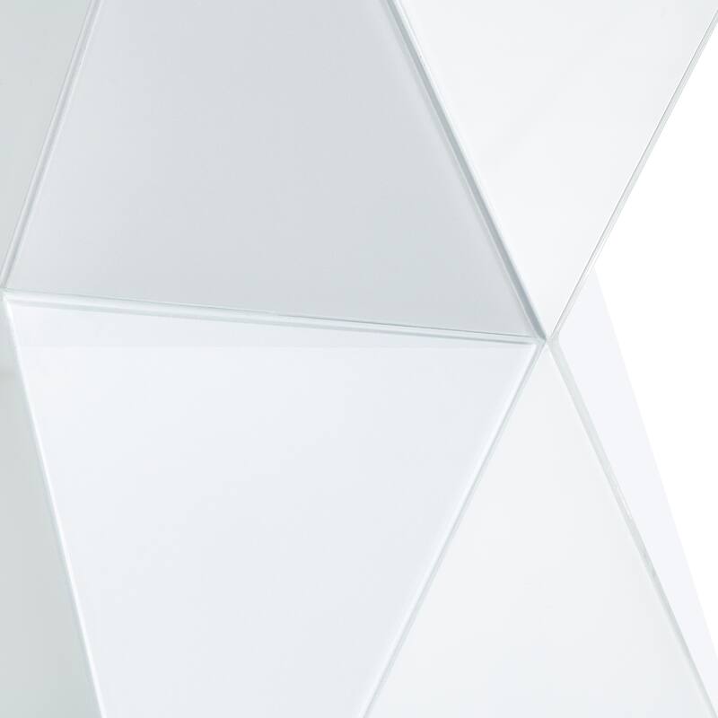 StyleCraft Prism Hourglass Glass Side Table