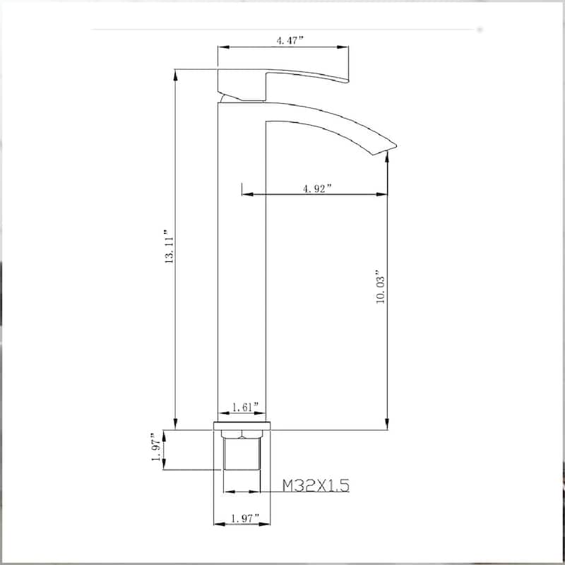 Single Handle Deck Mount Bathroom Faucet - 3"13"