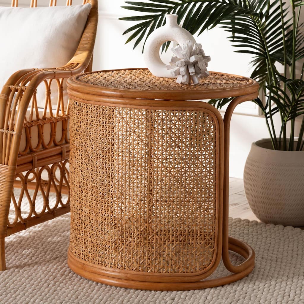 Eldon Bohemian Rattan End Table