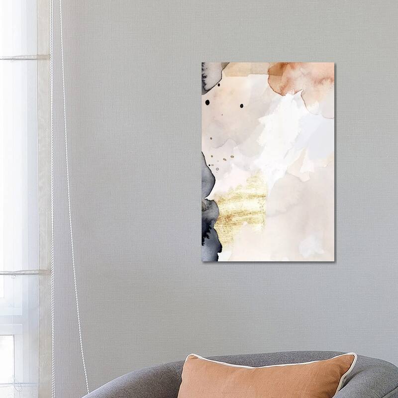 iCanvas "Indigo Blush and Gold III" by Victoria Barnes Canvas Print - 26x18x1.5
