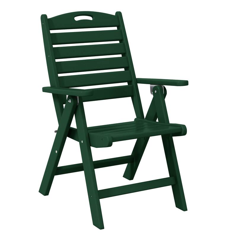 Laguna 5-Piece Square Table Folding Highback Chair Dining Set
