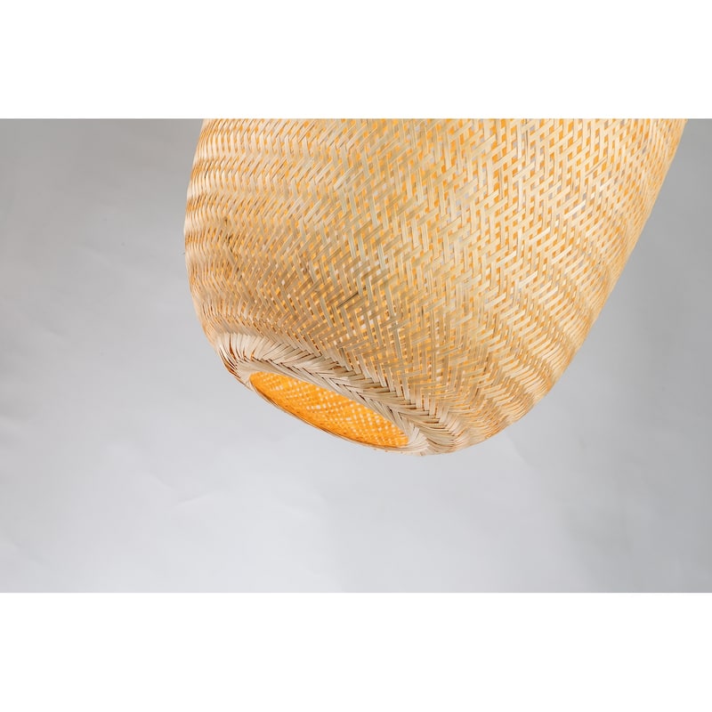 Handmade Rattan Pendant Light 22.in