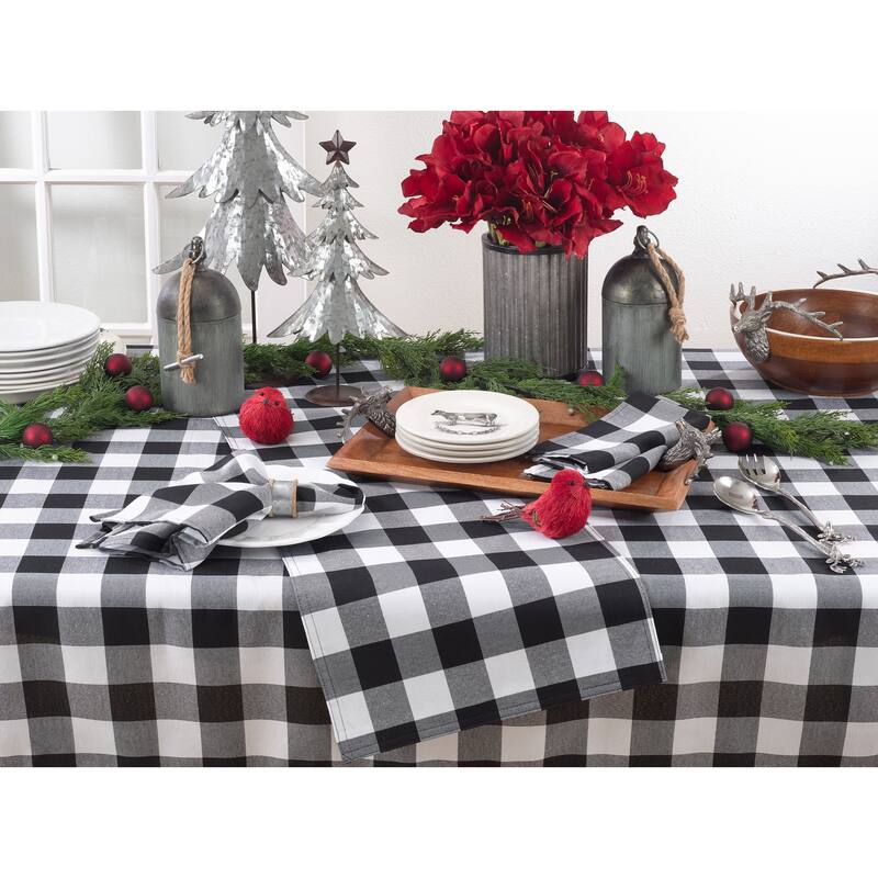 Buffalo Plaid Cotton Blend Table Runner
