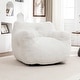 preview thumbnail 31 of 68, Bean Bag Sofa Chair with Armrests Stuffed High-Density Foam White