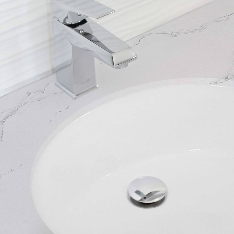 STYLISH 19.5 inch Oval Undermount Porcelain Bathroom Sink with 2 Overflow Finishes