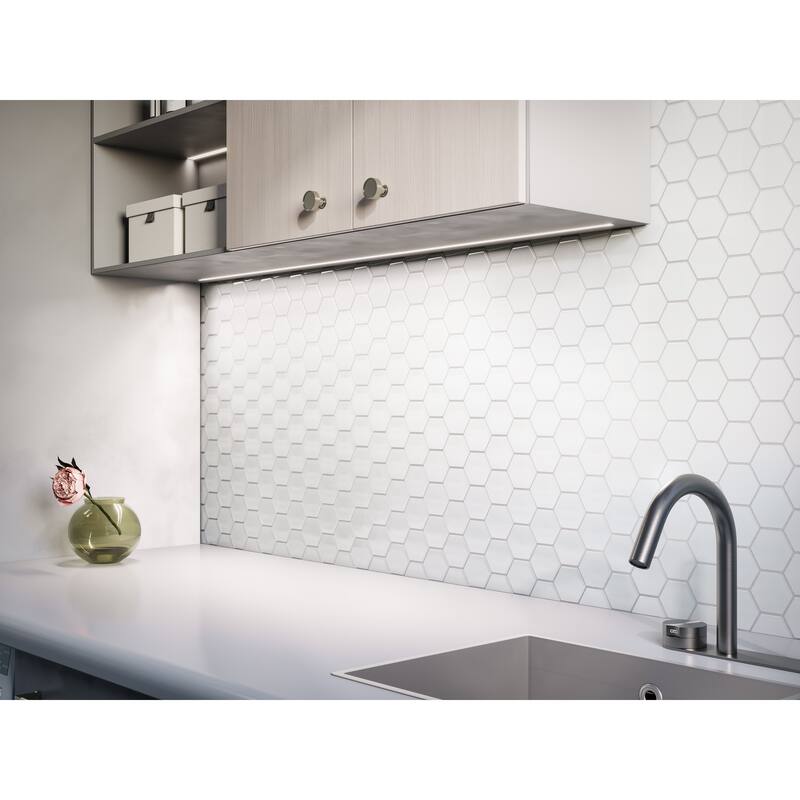 3" Beehive 10.25 in. x 11.75 in. Hexagon Glass Mesh-Mounted Mosaic Tile