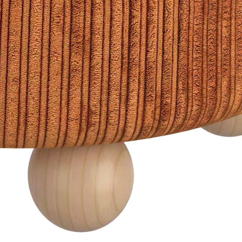 Modern Fabric Round Ottoman