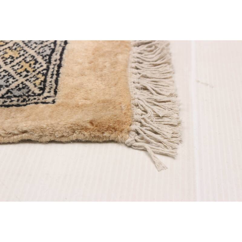 Finest Peshawar Bokhara Beige Rug 9'0" x 12'2" - 9'0 x 12'2