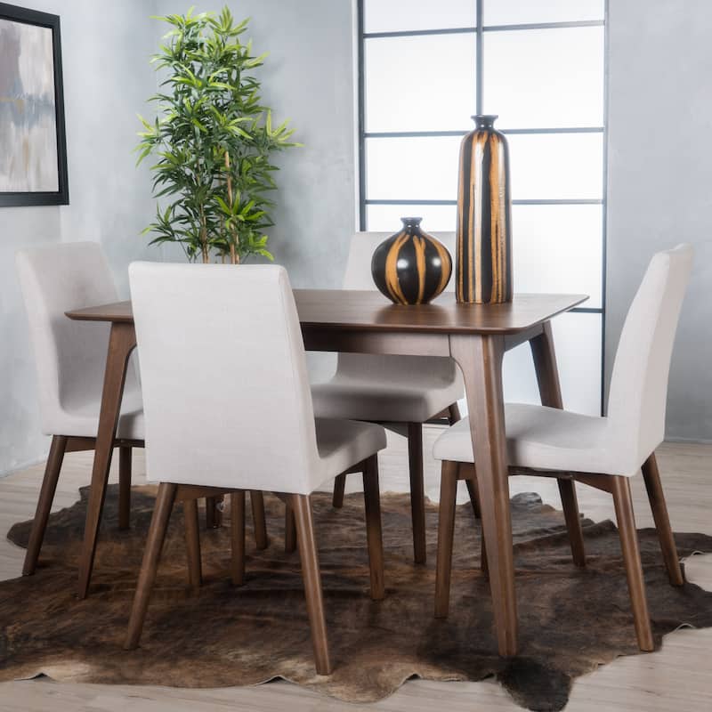Kiana Mid-century Modern 5-piece Dining Set by Christopher Knight Home - Beige