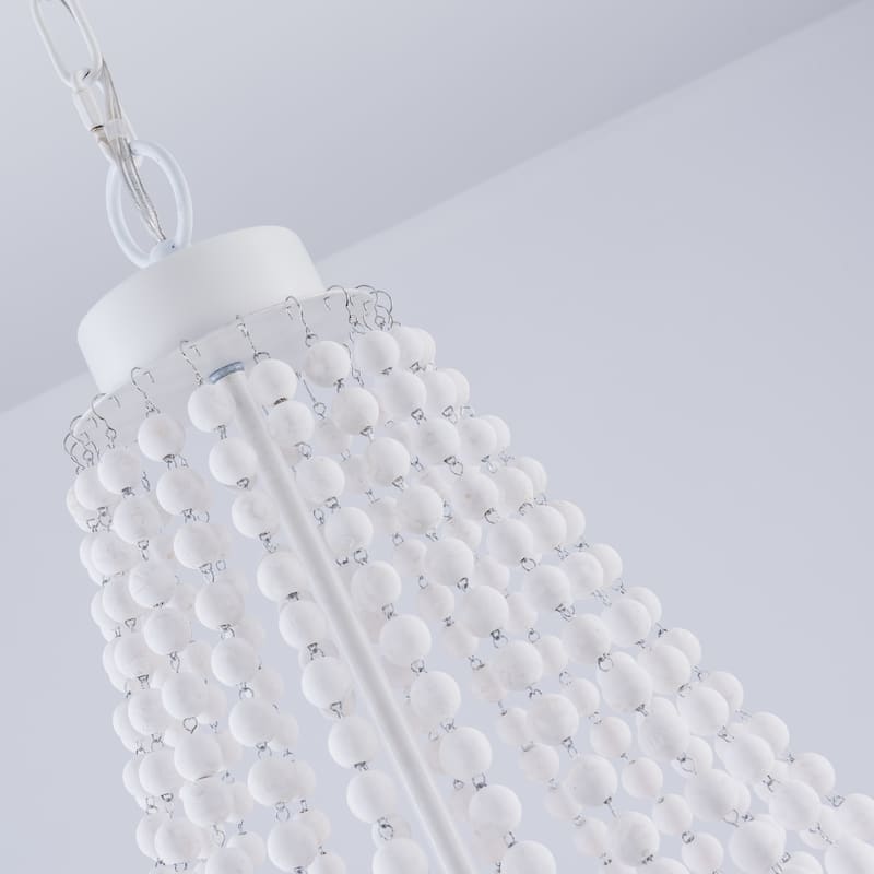 CurveCurio Farmhouse Chandelier 4 Blubs Antique Wood Chandelier for Bedroom, Porch and Kitchen