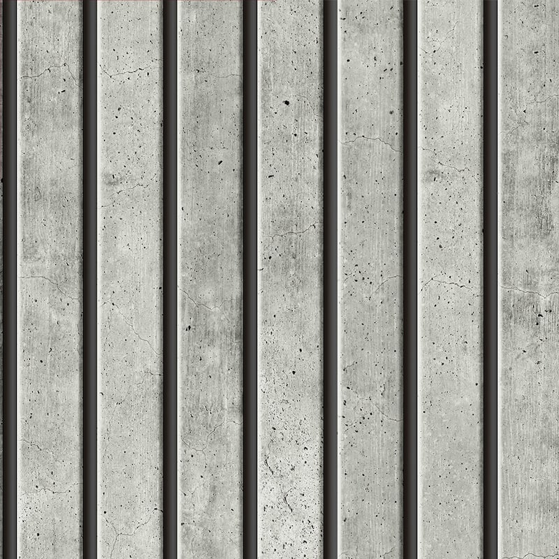 Transform Concrete Slats Grey Peel & Stick Wallpaper