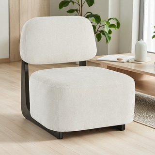 Solara Modern Chenille Accent Chair with Solid Wood Frame - Bed Bath ...