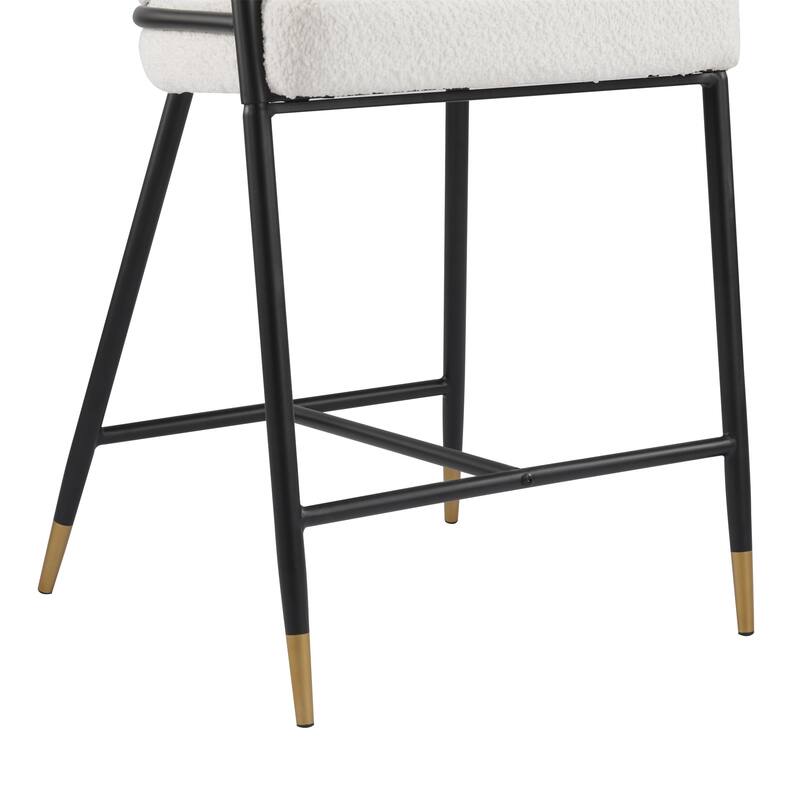 Set of 2 26" H Upholstered Counter Stool with Metal Frame