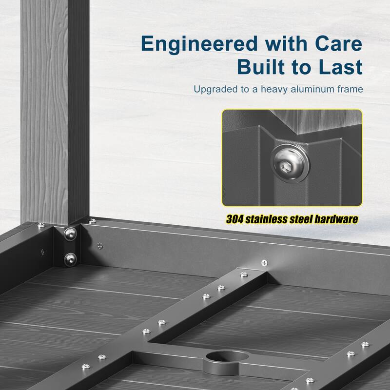 HIPS Outdoor Dining Set, Ergonomic Patio Chairs and Table(Set of 5)