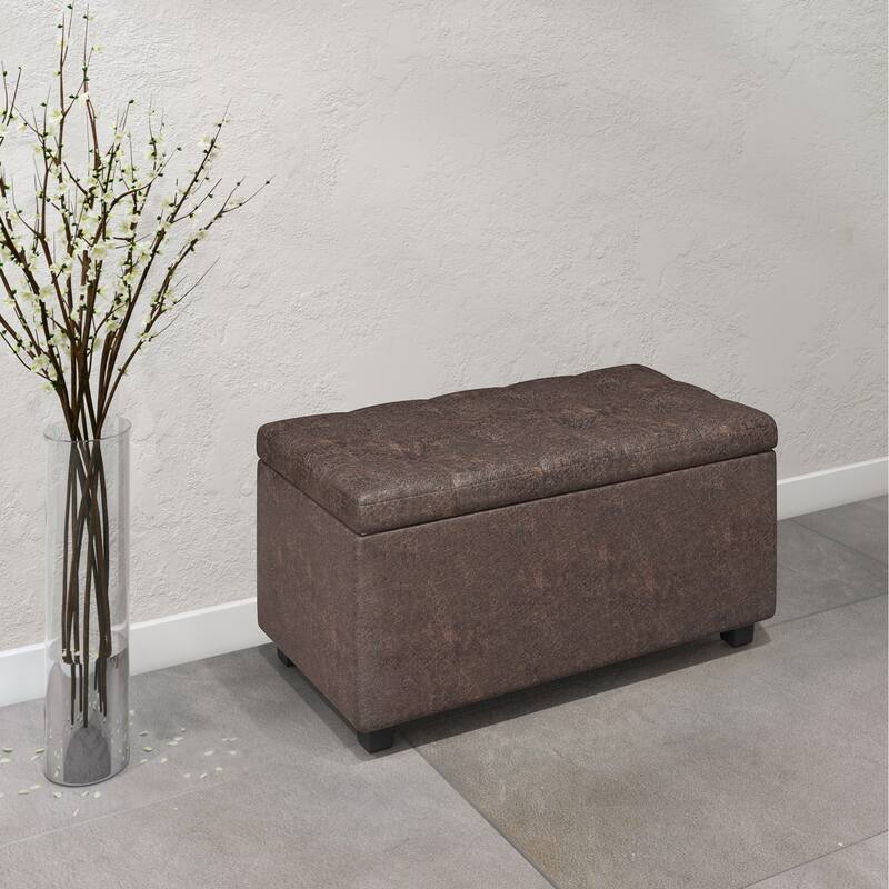 WYNDENHALL Essex 34-in. Wide Rectangular Storage Ottoman