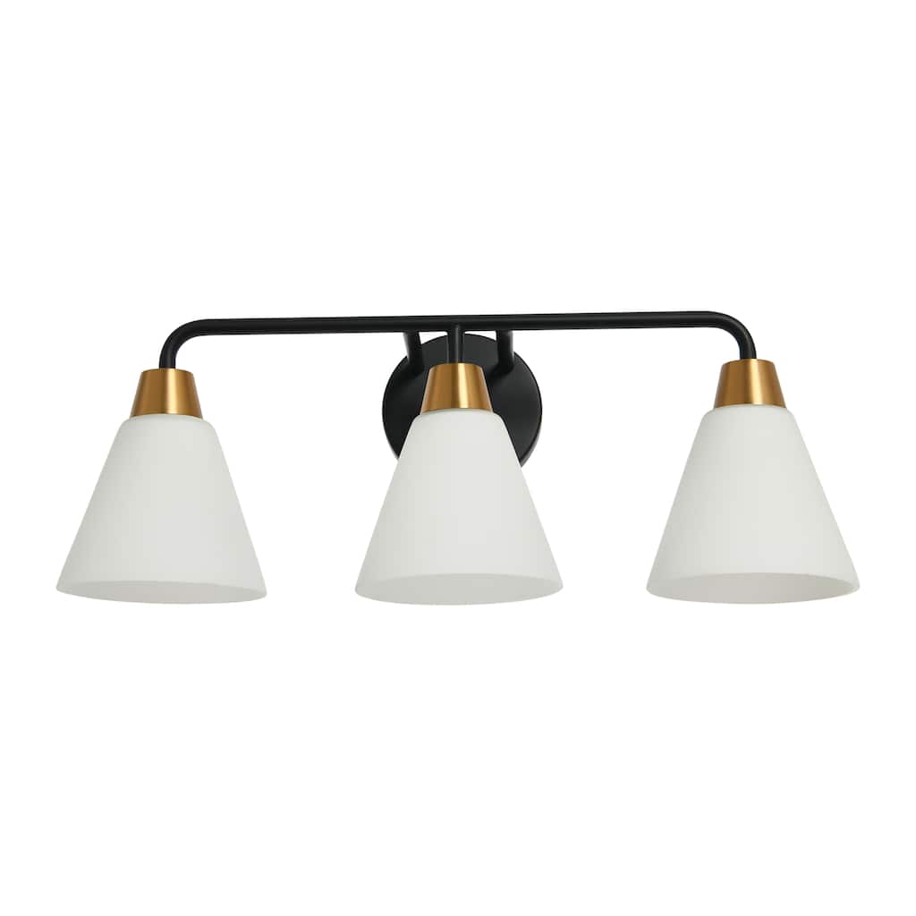 Robert Stevenson Lighting Brody - Metal and Frosted Glass Vanity Light