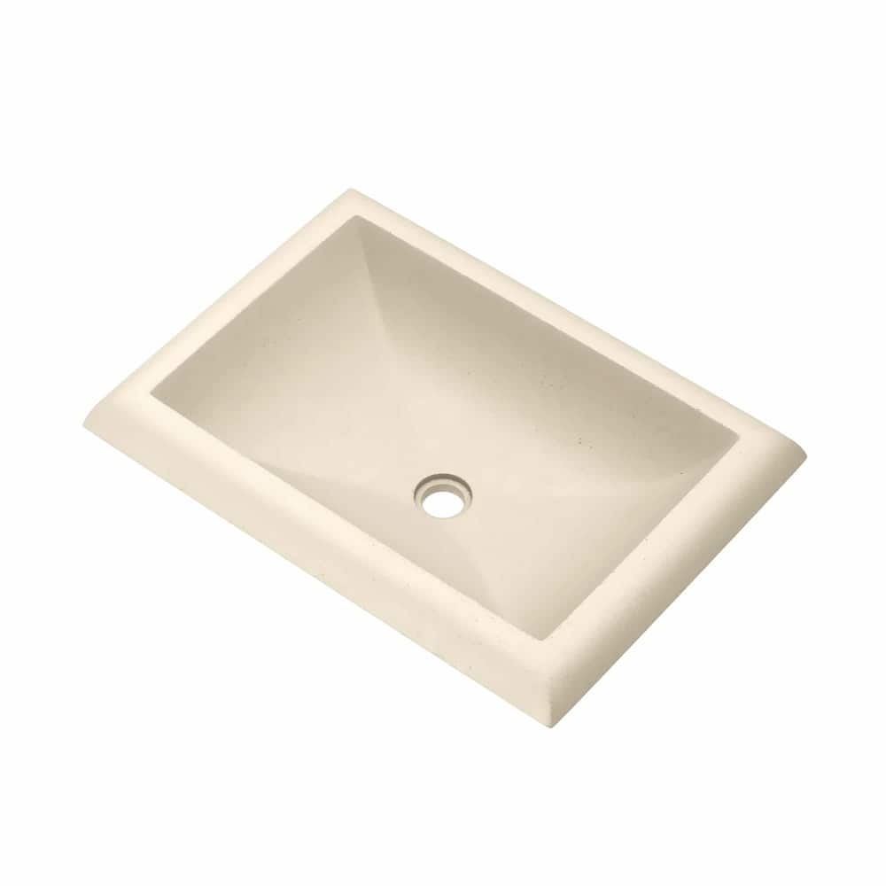 Montecito NativeStone and Concrete Drop-in Bathroom Sink - 21.5" x 15.5" x 5.25"