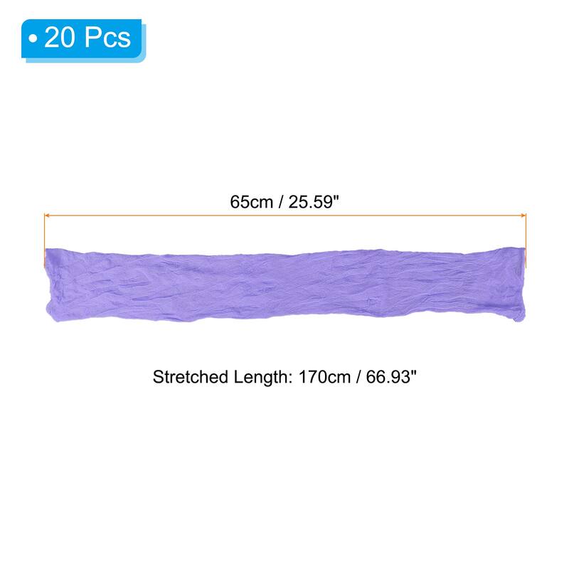 20Pcs Stocking Flower Fabric 65cm/26" for DIY Mesh Flowers Making - Pale Purple