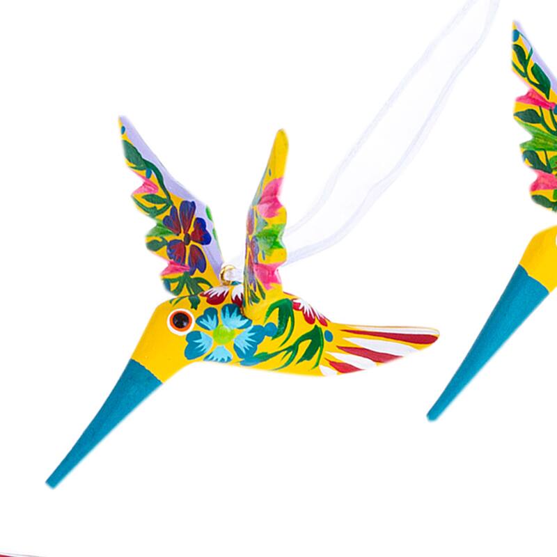 Novica Handmade Jonquil Flutter Wood Ornaments (Set Of 4)
