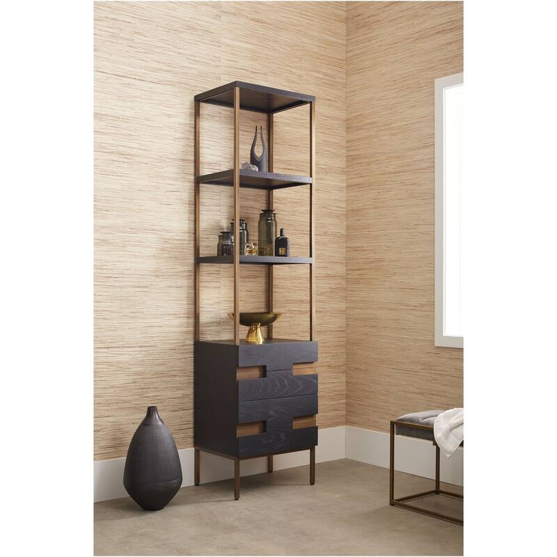 Robern CSSE2080 Sendai 80"" Wood Free Standing Bathroom Linen Tower