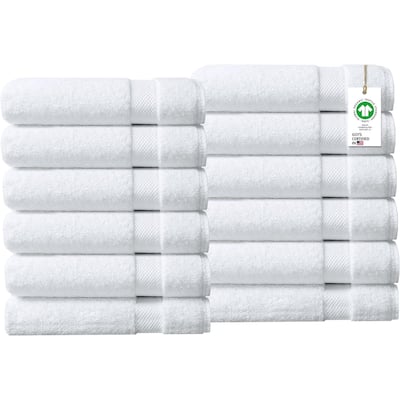Delara Organic Cotton Feather Touch Quick Dry 650 GSM Hand Towel, 20"X30"