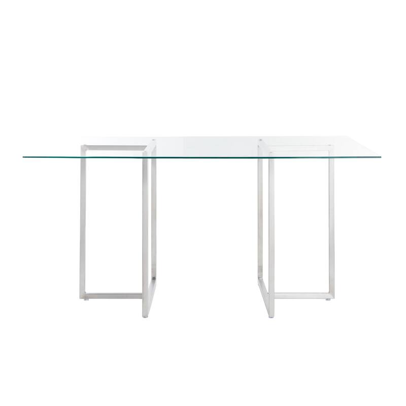 Legend 29x48-Inch Rectangular Dining Table with Stainless Steel Base