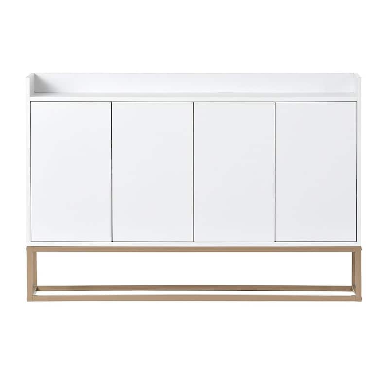 47.2” Modern 4 Door Buffet with Metal Base