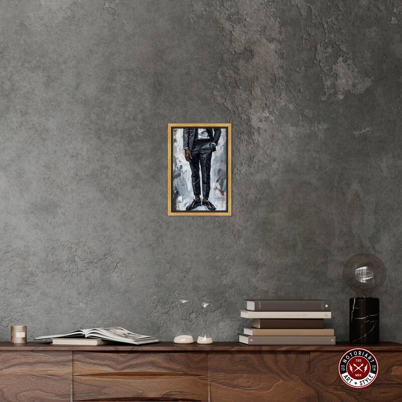 Notoriart Man Of Style Framed Men Style 1 Piece Canvas Wall Art