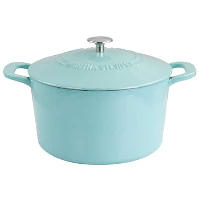 Martha Stewart Enameled Cast Iron 7 Quart Dutch Oven with Lid