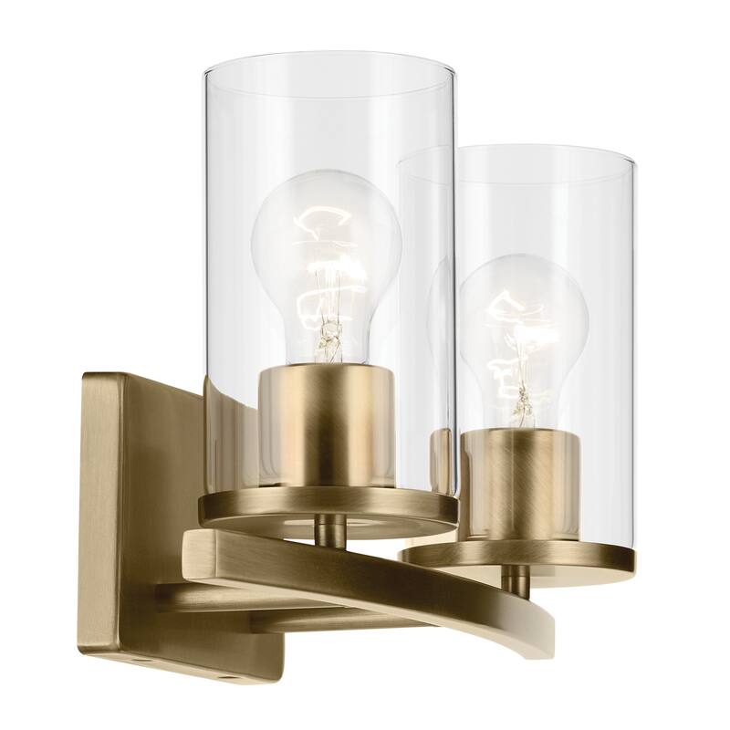 Kichler Lighting Crosby Bathroom Vanity Light with Clear Glass