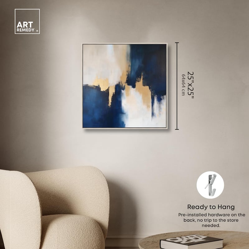 Indigo Aurelian Canvas by Art Remedy