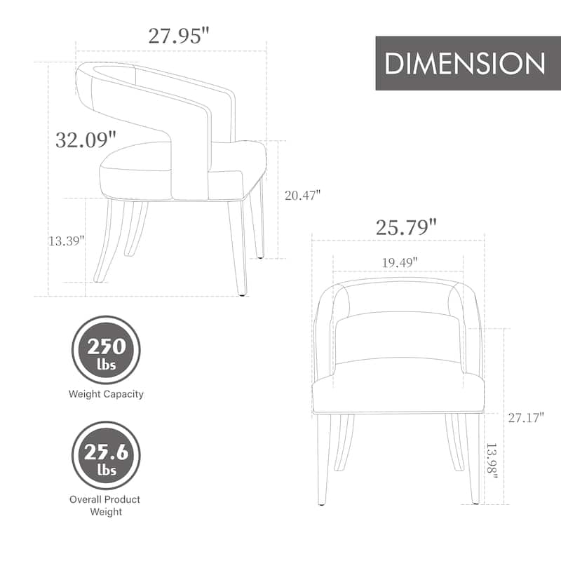 PU Modern Barrel Accent Chair