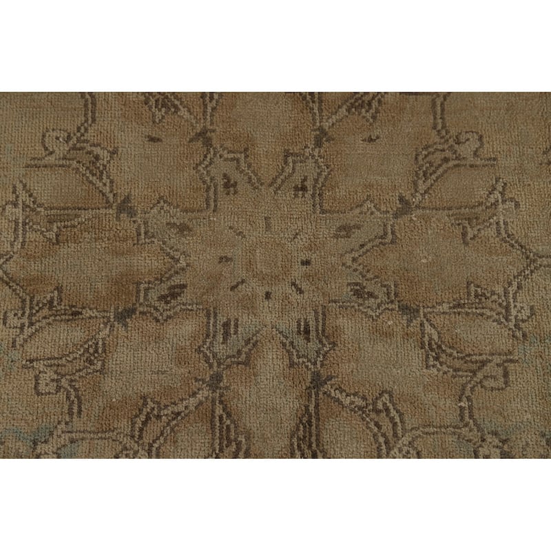 Traditional Floral Kashan Persian Area Rug Hand-Knotted Wool Carpet - 7'6" x 12'5"