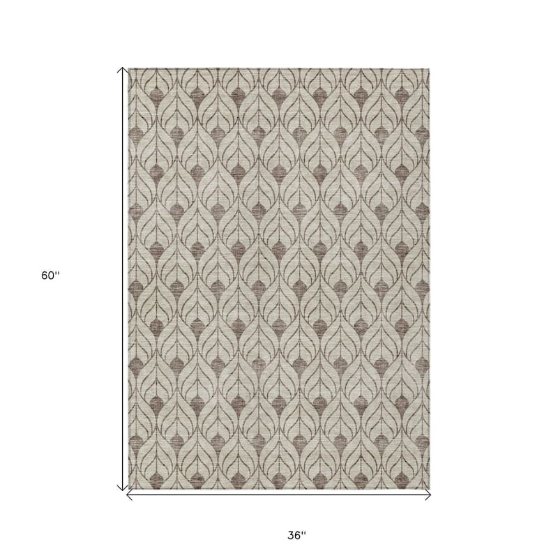 HomeRoots Geometric Transitional Rectangle Outdoor Rug