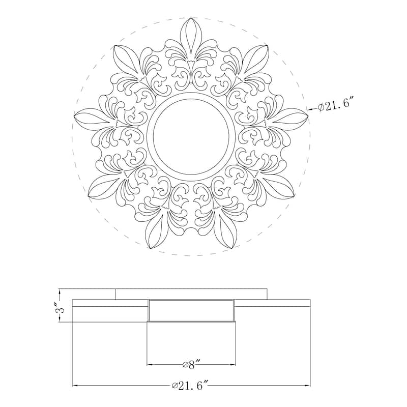 Lusteria 22" White Modern Sunburst Flush Mount LED Light