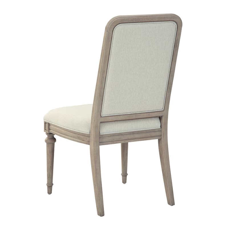 Driftwood and Ivory Upholstered Dining Side Chair