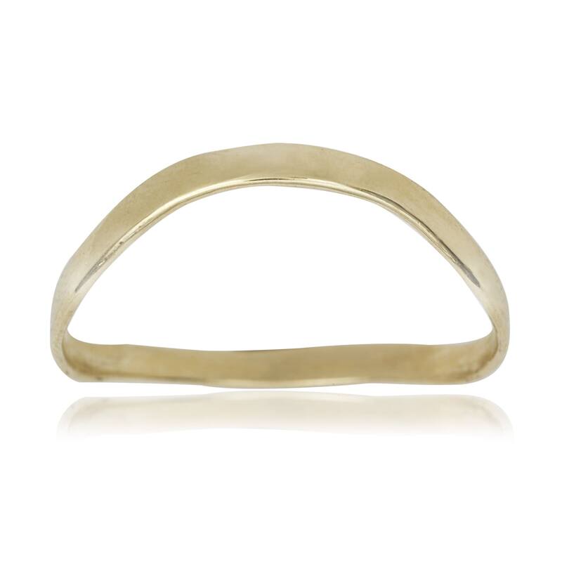 14k Gold Modern Wave Thumb Ring