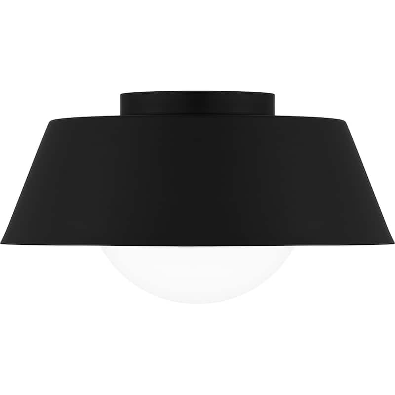 Damascus 1-Light Matte Black Flush Mount Light