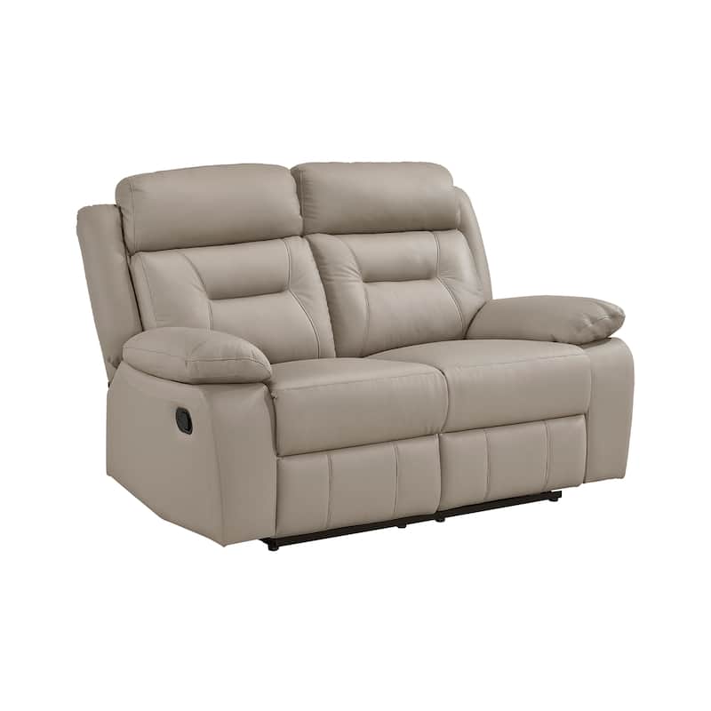 Papyrus 2-Piece Leather Match Manual Reclining Sofa Set