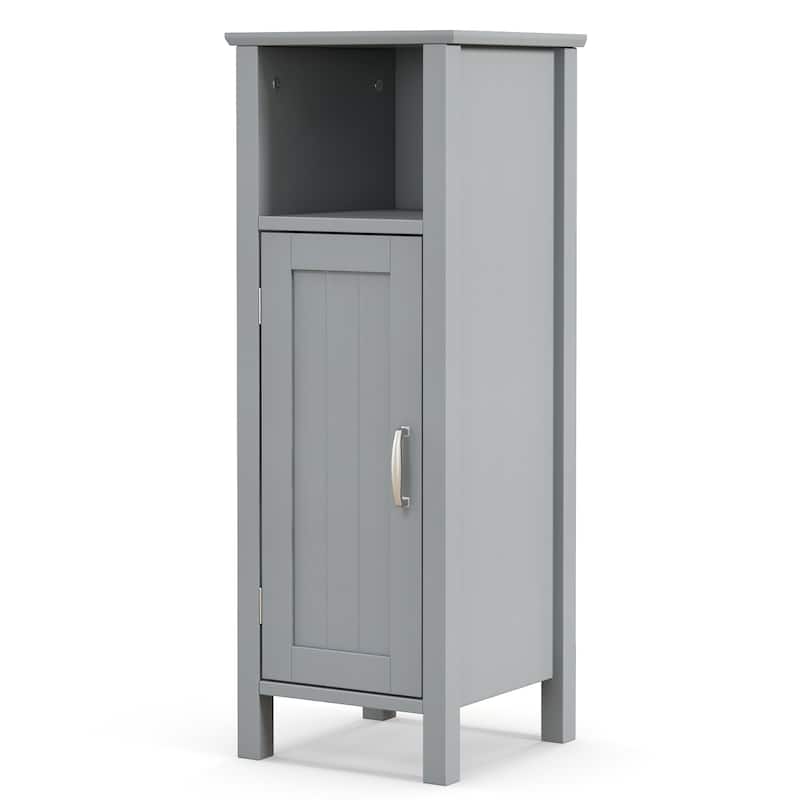 Gymax Bathroom Storage Organizer Narrow Floor Cabinet w/ 2-Tier