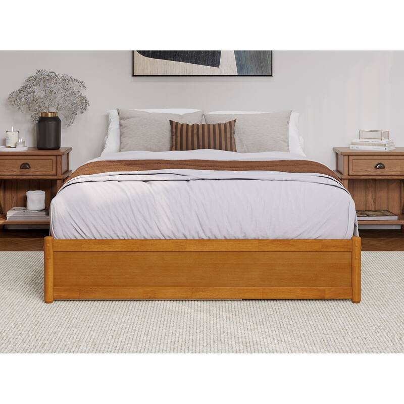 Barcelona Panel Platform Bed with Twin XL Trundle