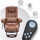preview thumbnail 11 of 50, MCombo Set of 2 Swivel Recliner with Ottoman, Vibration Massage Lumbar Pillow