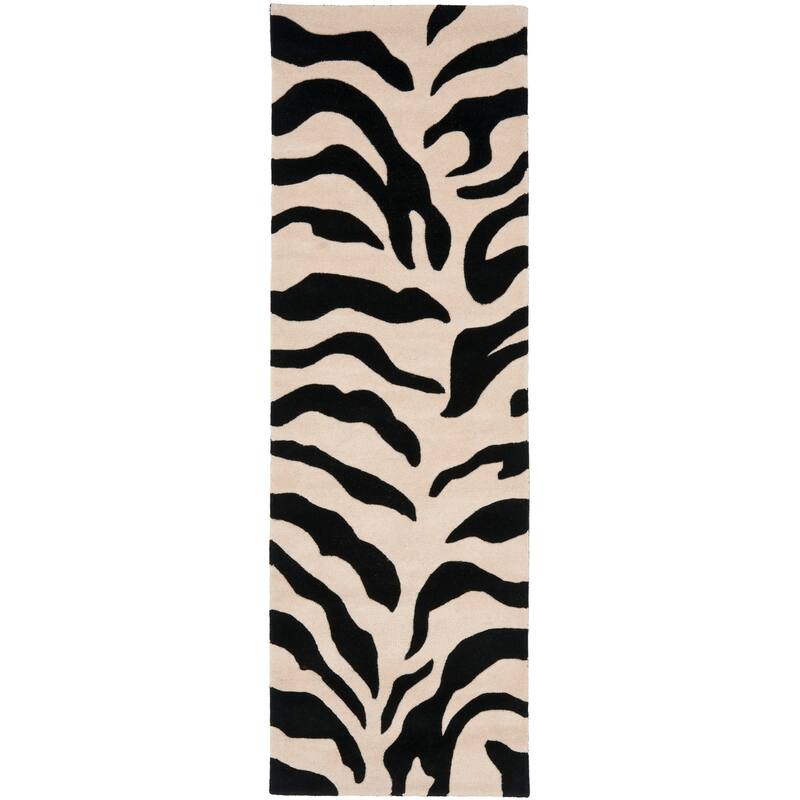 SAFAVIEH Handmade Soho Zejnije Zebra N.Z. Wool Rug