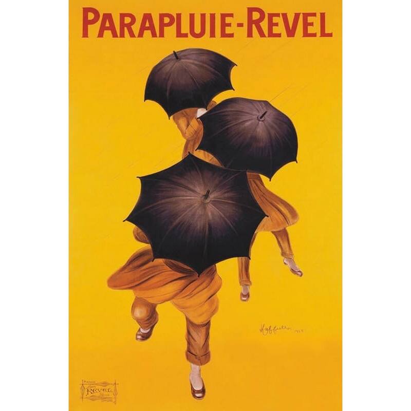 Cappiello Parapluie Revel 1922 Vintage Art Poster - 24 x 36 Inch