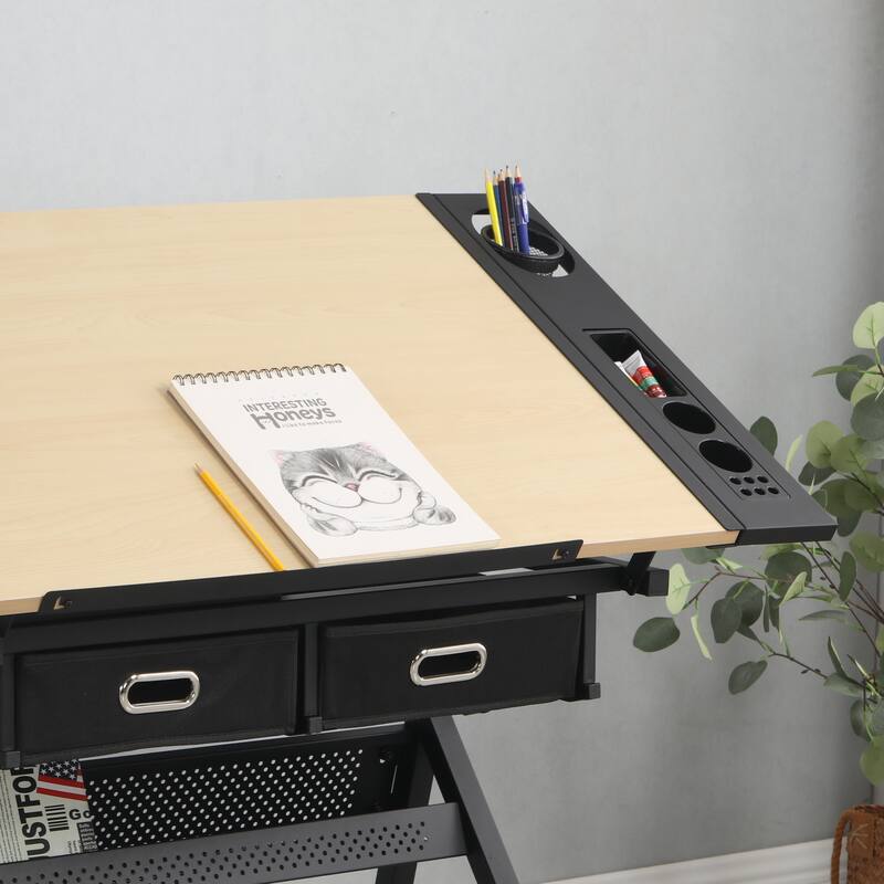 adjustable drawing drafting table desk