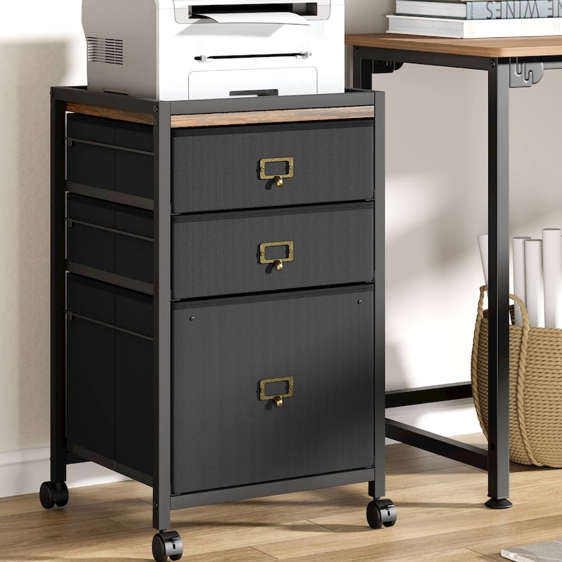 3 Drawers Under Desk Mobile File Cabinet with Wheels