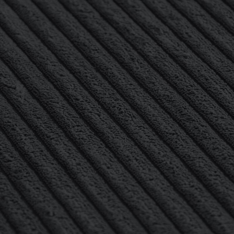 Black Corduroy Sectional Sofa Customized Sofa Couch with pillows.
