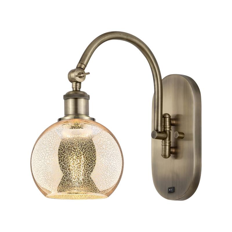 Innovations Lighting Endless Possibilities Ballston - Athens - 1 Light 6" Swiveling Sconce - Antique Brass/Mercury