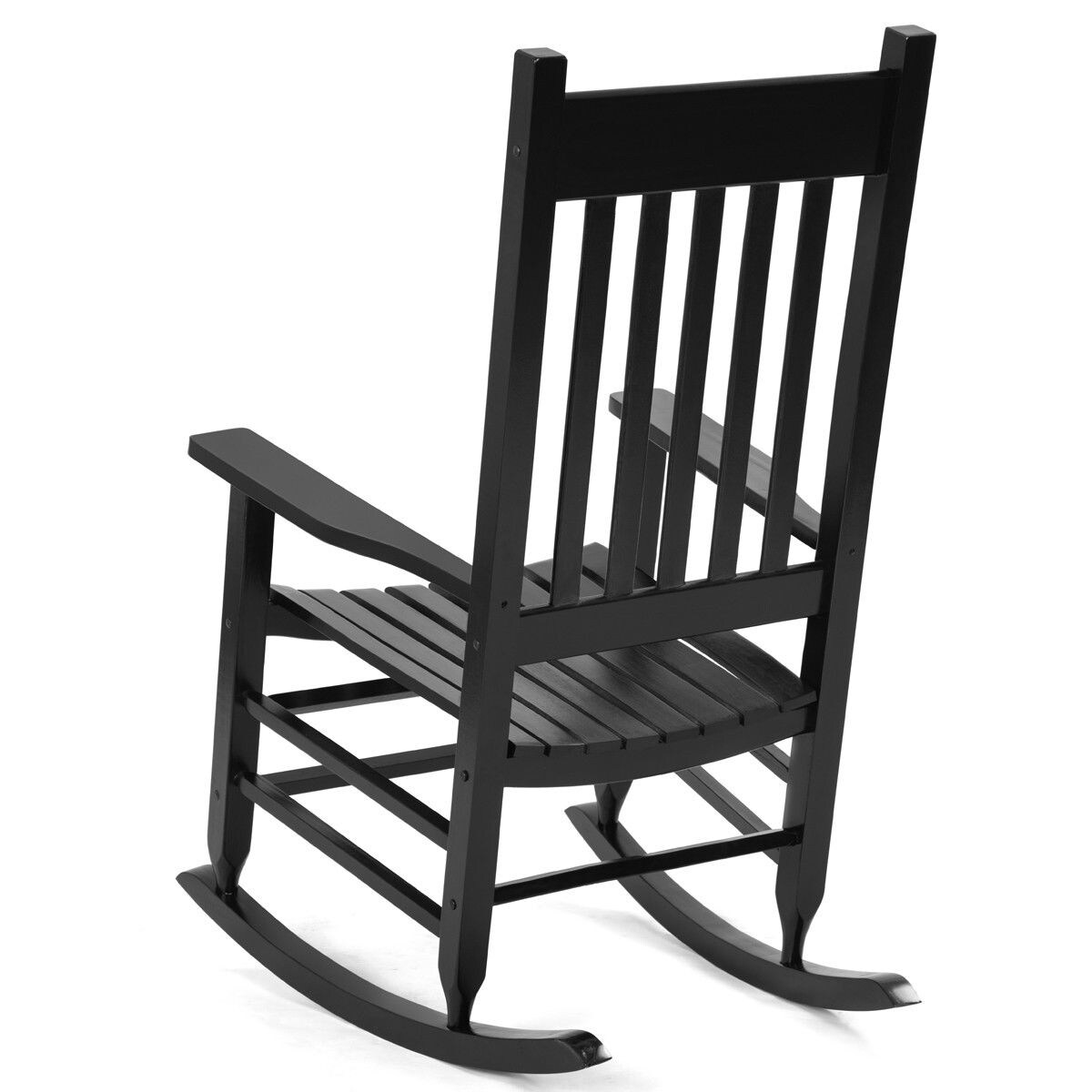 White Solid Wood Rocking Chair Porch Deck Patio Backyard Indoor White Solid Wood Rocking Chair Porch