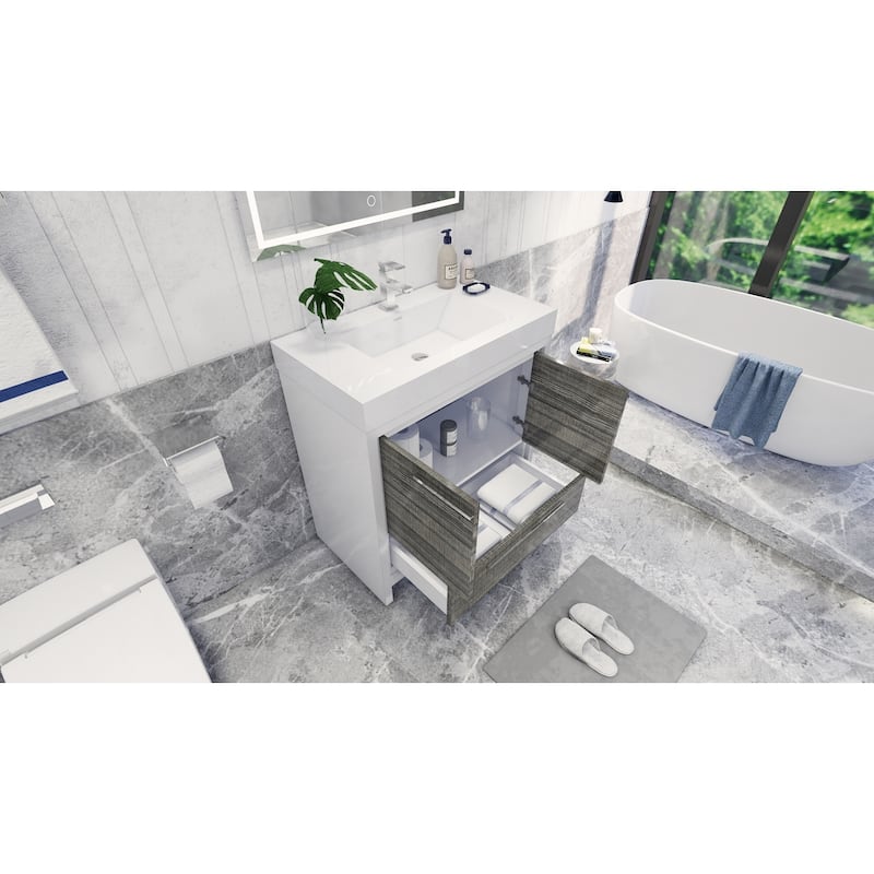 Dove 36'' Freestanding Vanity with Reinforced Acrylic Sink